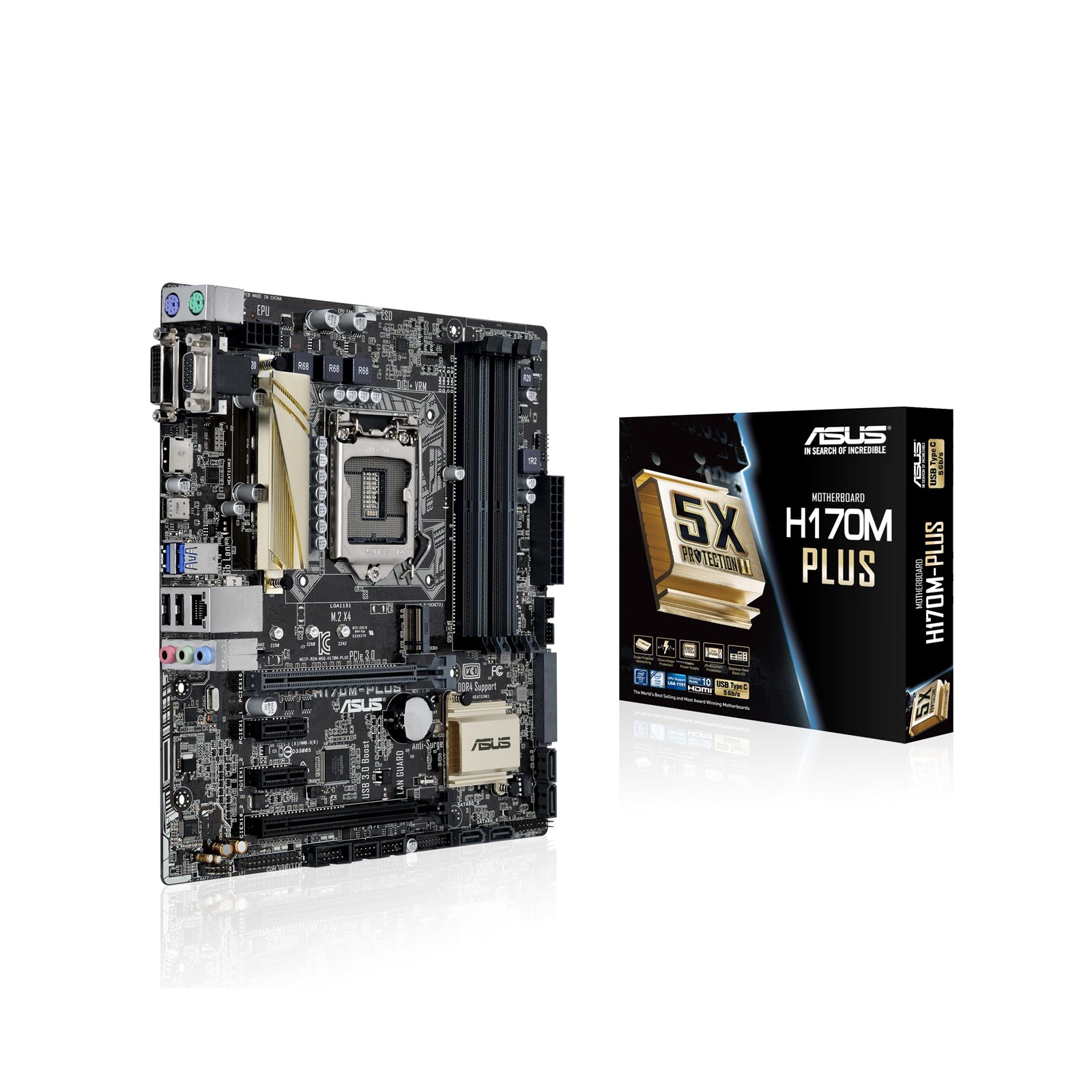 ASUS H170MPLUS Intel Socket 1151 Motherboard 90MB0MT0M0EAY0 CCL