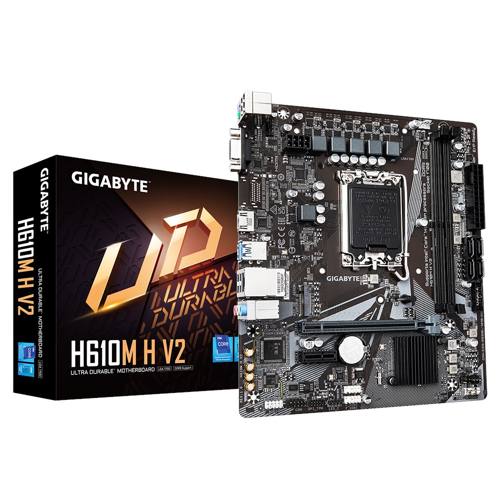 Gigabyte H610M H V2 Intel Socket 1700 Motherboard - H610M H V2 | CCL