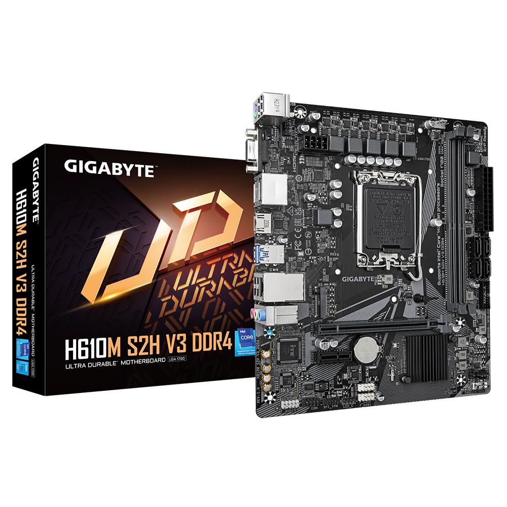 Gigabyte H610M H V3 DDR4 mATX Motherboard for Intel LGA1700 CPUs