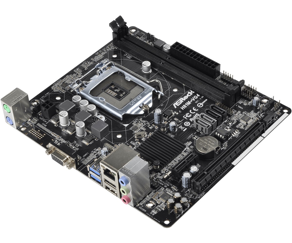 ASRock H81M-VG4 R3.0 Intel Socket 1150 Motherboard - 90-MXB1J0-A0UAYZ ...