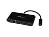 StarTech.com 3-Port USB-C Hub with Gigabit Ethernet and Power Delivery - USB-C to 3x USB-A - USB 3.0 Hub