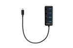 StarTech.com 4-Port USB-C Hub with Individual Switches (Black)