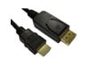 Cables Direct 1m DisplayPort to HDMI Cable