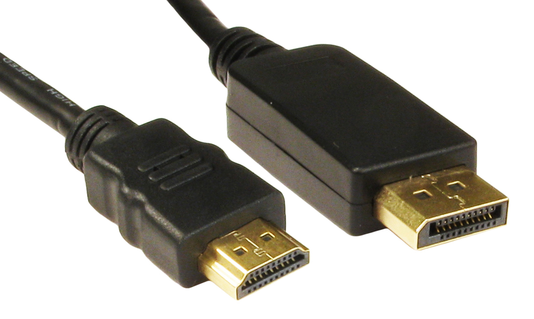 Cables Direct Black (3M) Displayport To Hdmi Cable (Black) 3M