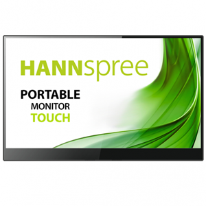 HANNspree HT161CGB 15.6 inch Portable Touchscreen Monitor, IPS Panel, Full HD 1920 x 1080 Resolution, USB-C, Mini HDMI inputs, Speakers