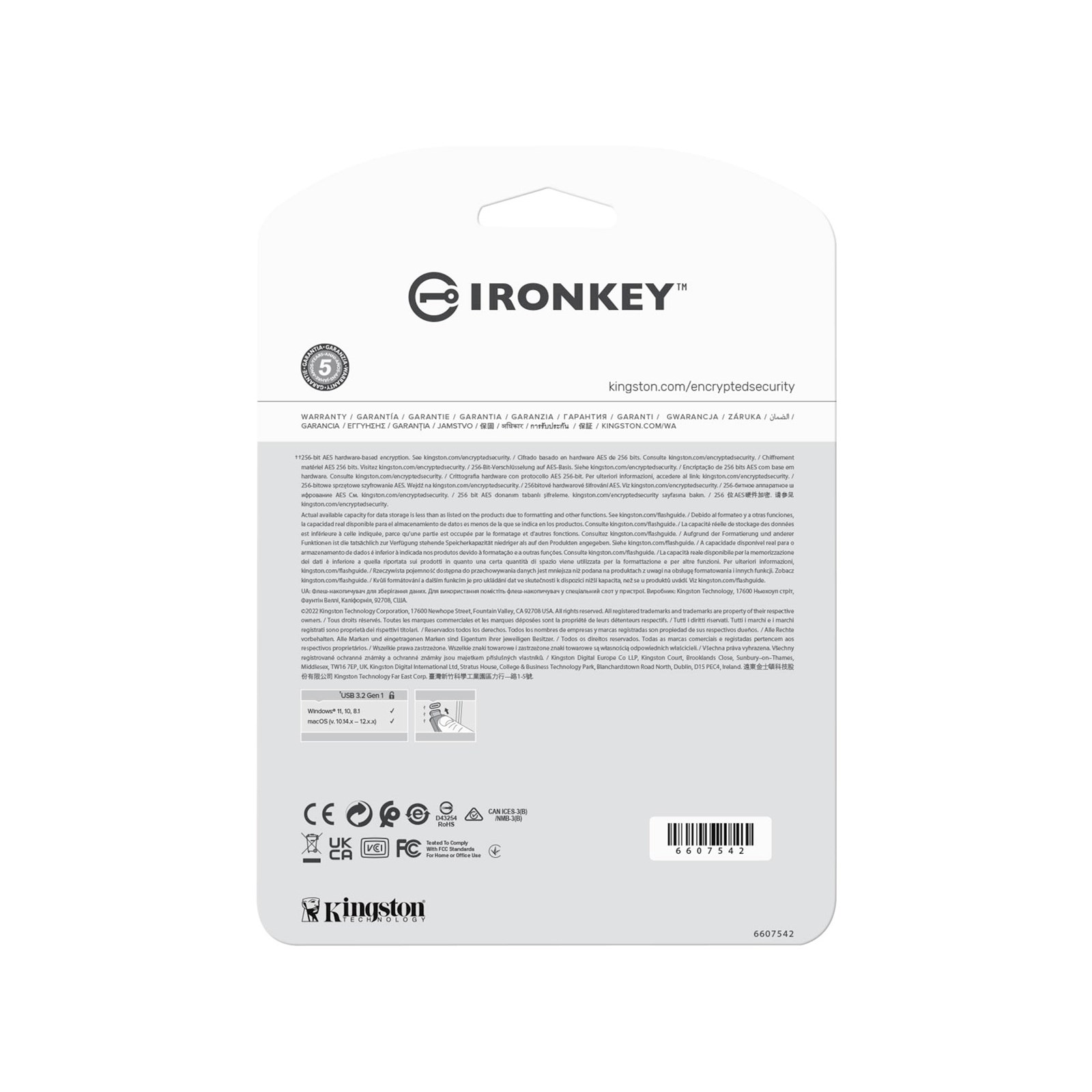 Kingston IronKey Vault Privacy 50 8GB USB 3.0 Drive (Blue) - IKVP50/8GB ...