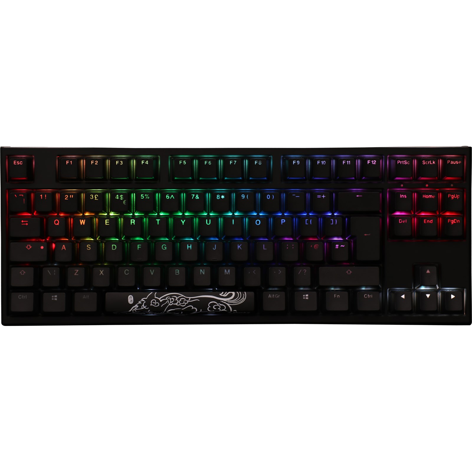 Ducky One2 RGB TKL USB Mechanical Keyboard with Cherry MX Blue Switches