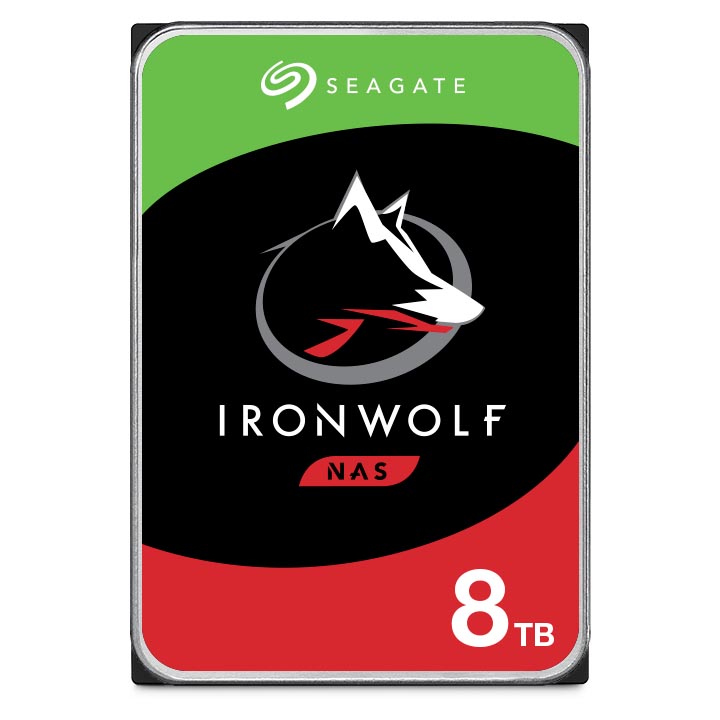 Image of "8TB Seagate IronWolf 3.5"" SATA III Hard Drive - 7200RPM, 256MB Cache"