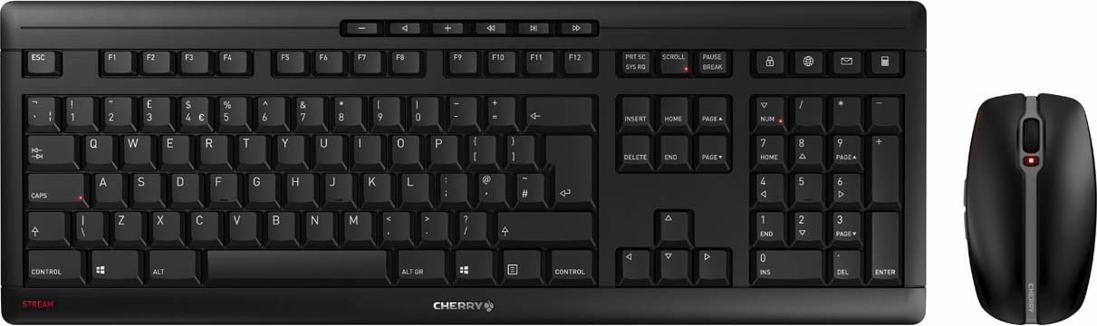 CHERRY STREAM DESKTOP Wireless Keyboard and Mouse in Black