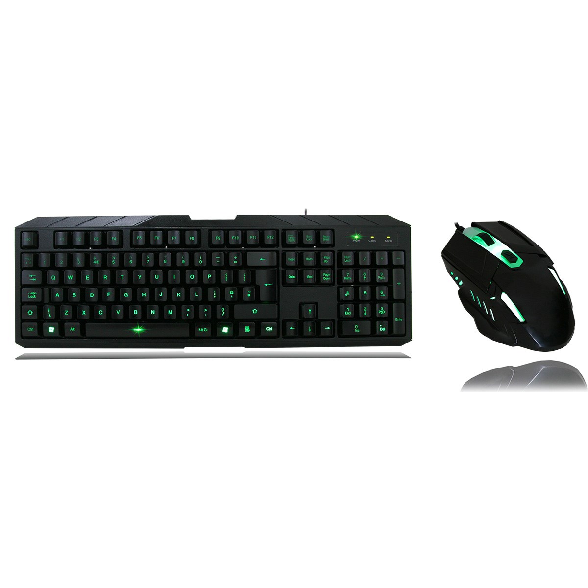 CiT Storm Green Backlit USB Keyboard and Mouse Kit KBMSCIT