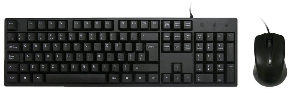 USB 2.0 Keyboard and Mouse in Black KBMSBUILDER CCL