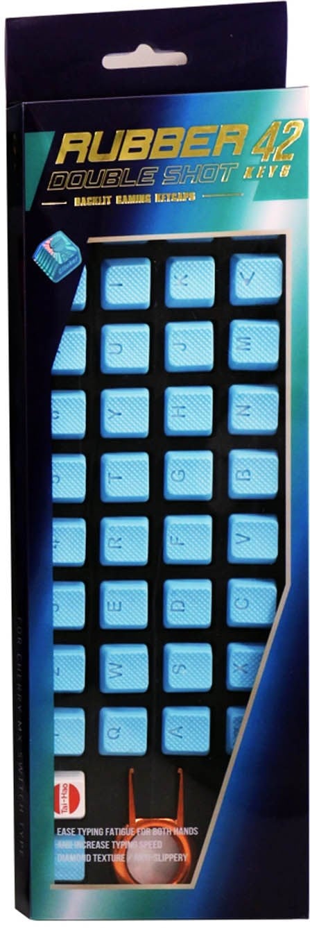 Tai-Hao TPR Rubber Backlit Double Shot Keycap Set, 42 Keys in Neon