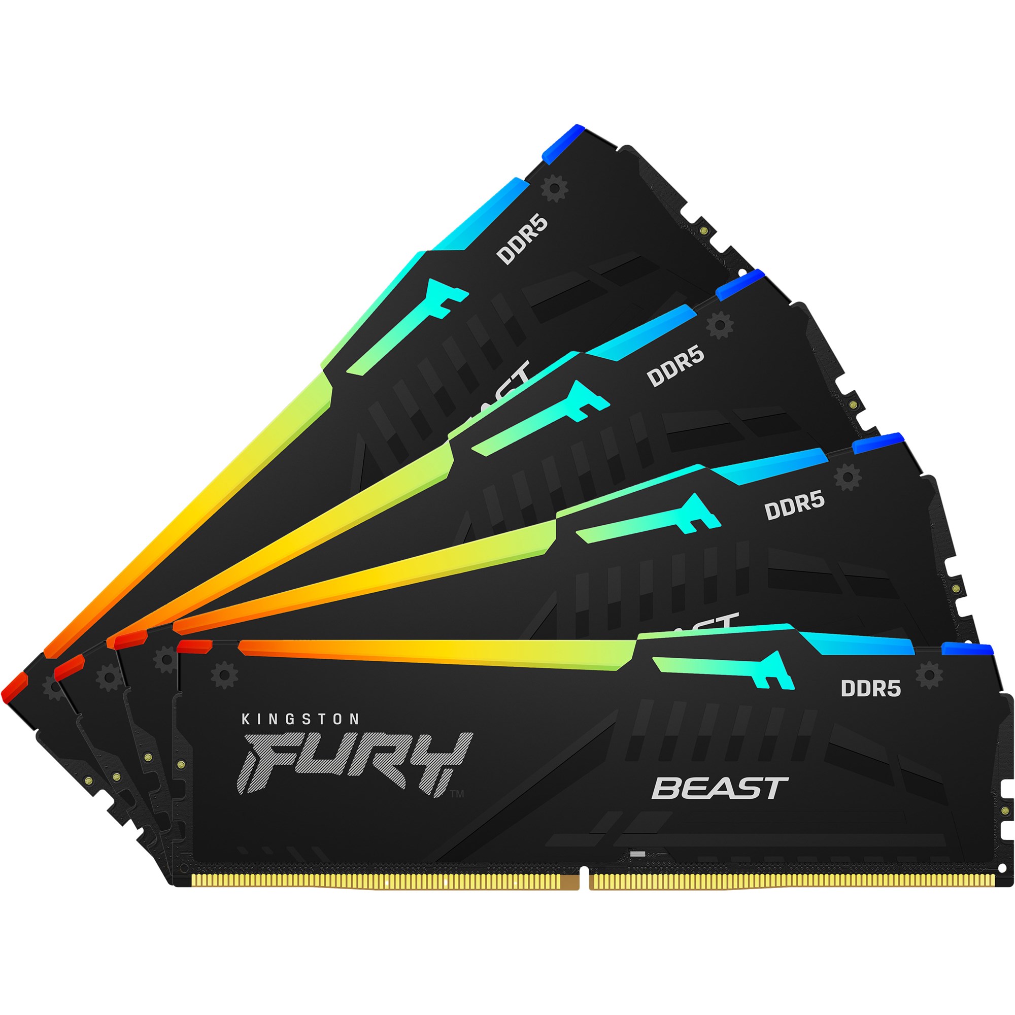 Kingston FURY Beast RGB 128GB (4x 32GB) 5600MT/s DDR5 RAM