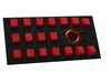 Tai-Hao TPR Rubber Backlit Double Shot Keycaps, 18 Keys in Red