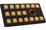 Tai-Hao TPR Rubber Backlit Double Shot Keycaps, 18 Keys in Neon Orange