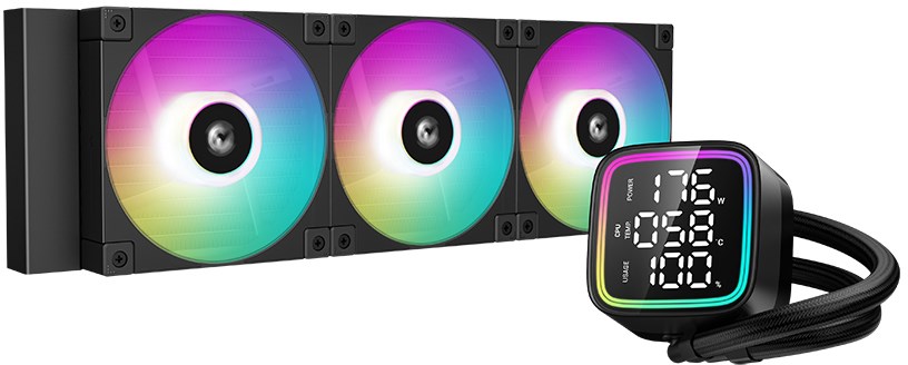 DeepCooL LDシリーズ 360mm簡易水冷クーラー LD360 ブラック R