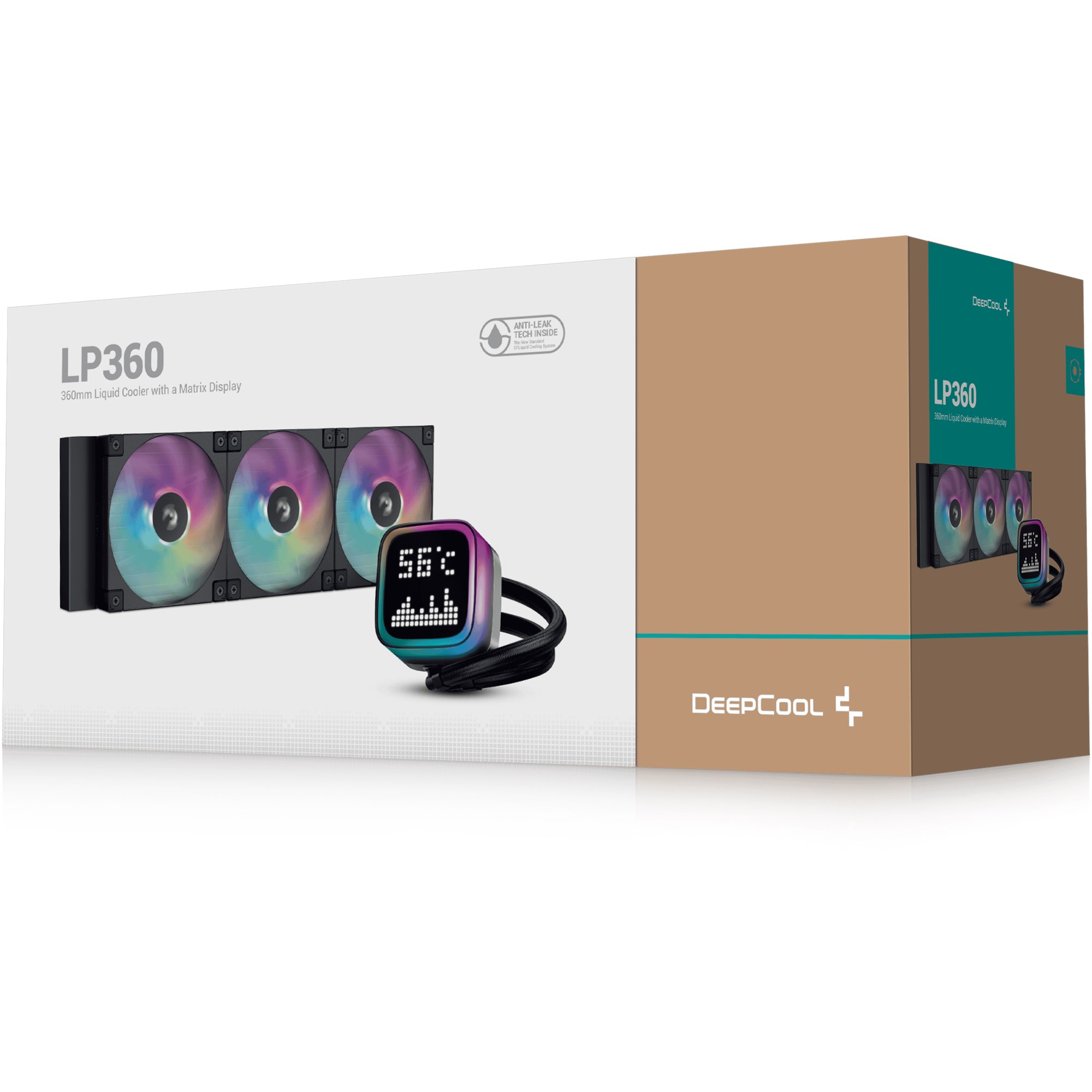 DeepCooL LDシリーズ 360mm簡易水冷クーラー LD360 ブラック R-LD360