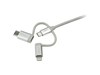 StarTech.com USB Multi-Charger Cable - Lightning USB-C Micro-B (1m)