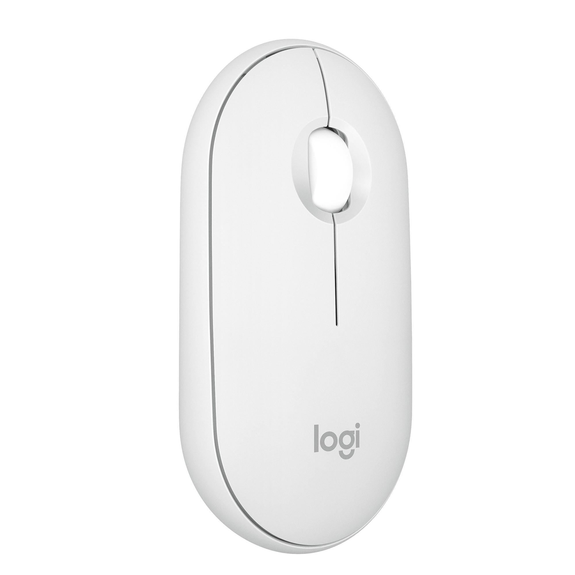 Logitech White Wireless Pebble Mouse M350s - Tonal Size 2