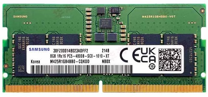 Samsung 8GB (1x8GB) DDR5 4800MHz PC5-38400 UDIMM Unbuffered Non-ECC 1Rx8 CL40 1.1v Desktop PC Computer Memory Module Upgrade RAM M323R1GB4BB0-CQK Adam Samsung SO-DIMM 8GB, DDR5-4800, CL40, 1RX16 (M425R1GB4BB0-CQK