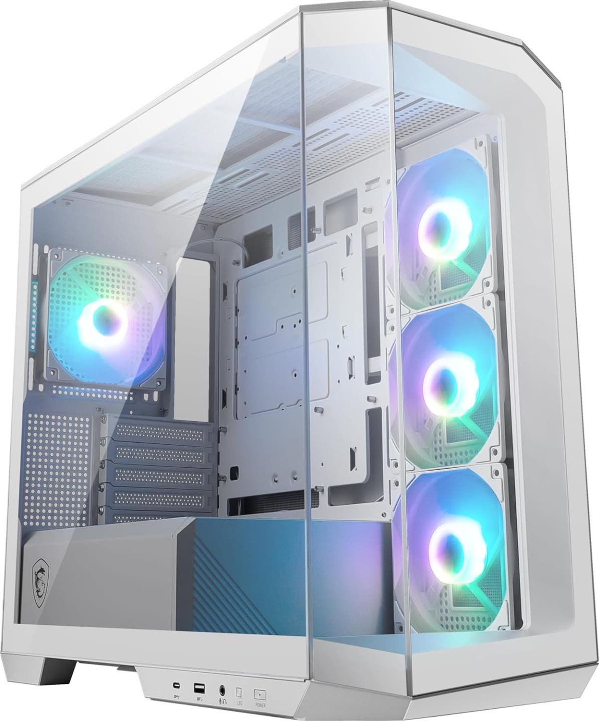 MSI MAG PANO M100R PZ WHITE Mid Tower Gaming Case - White 