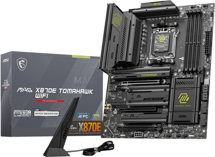 MSI MAG X870E TOMAHAWK WIFI ATX Motherboard for AMD AM5 CPUs
