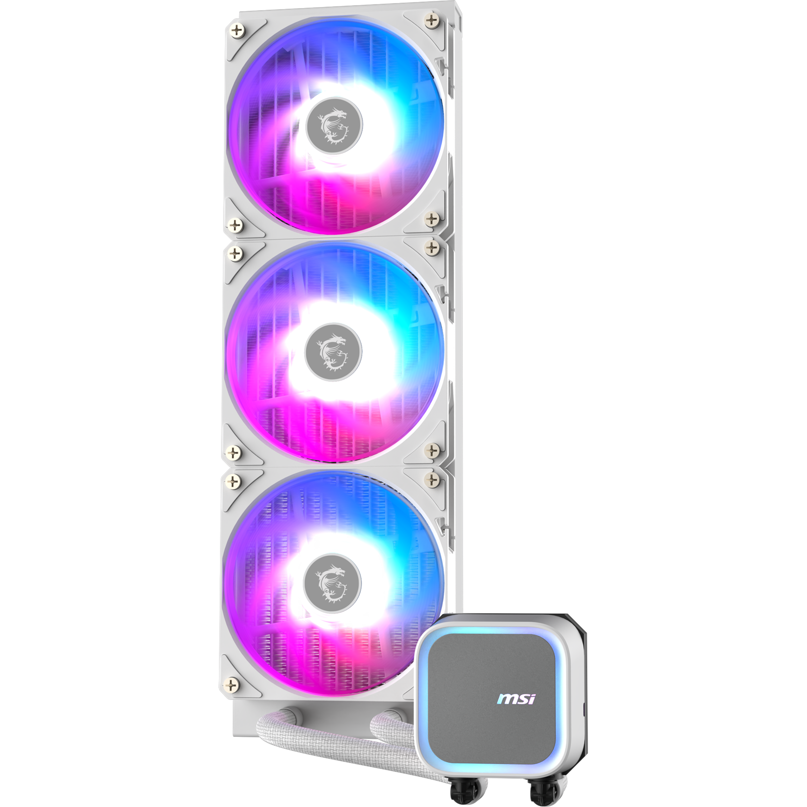 Photos - Computer Cooling MSI MAG CORELIQUID A13 360 WHITE 360mm All-in-One Liquid CPU Cooler in 