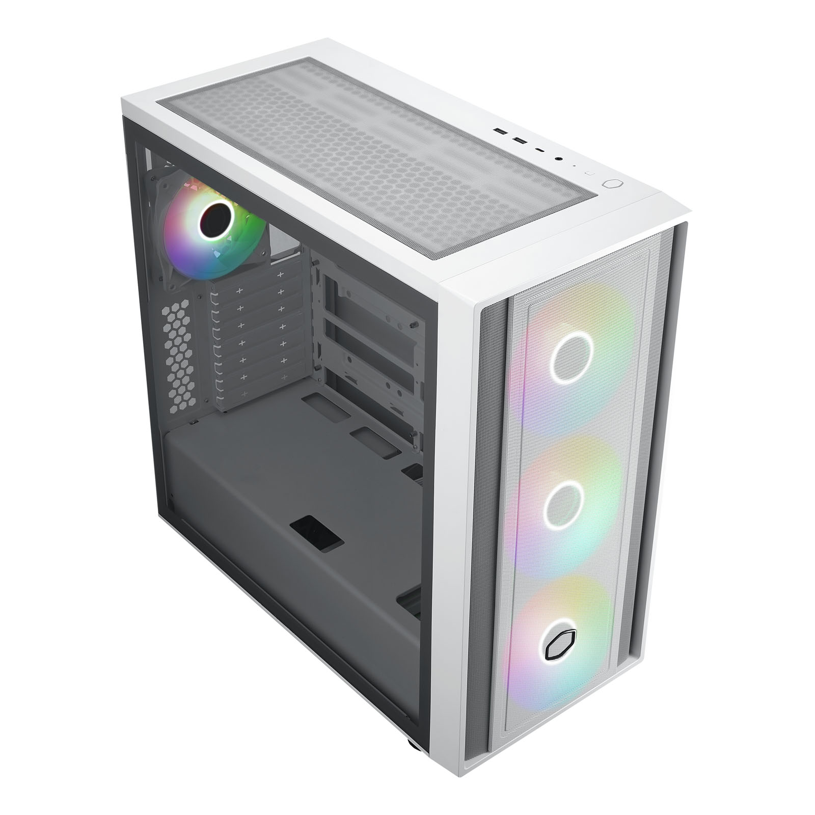 Cooler Master MasterBox 600 Mid Tower Gaming Case in White - CCL