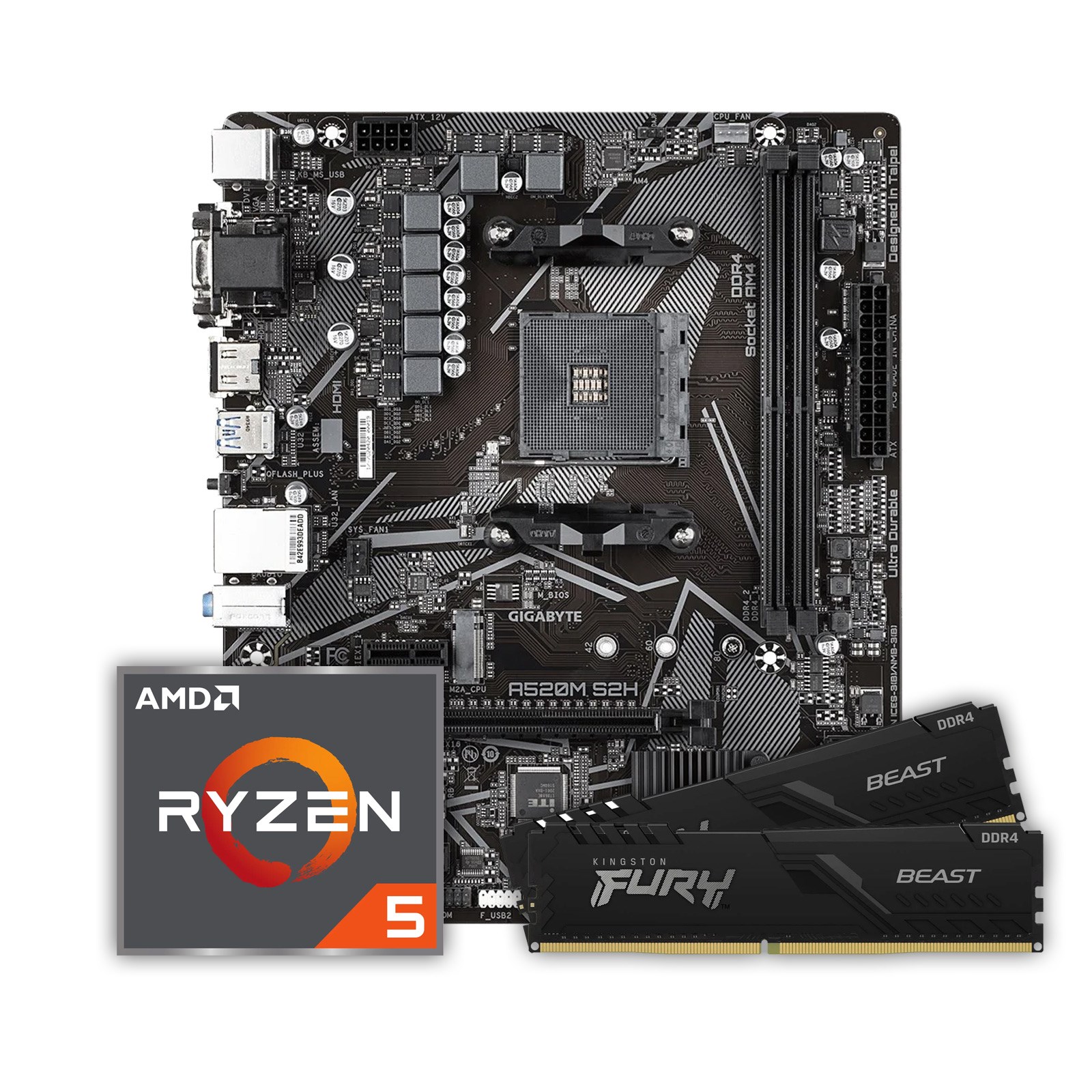 Micro Center AMD Ryzen 4500 6-Core, 12-Thread Unlocked Desktop Processor  Bundle with ASUS Prime B450M-A II AMD AM4 (Ryzen 5000, 3rd/2nd/1st Gen Ryze 