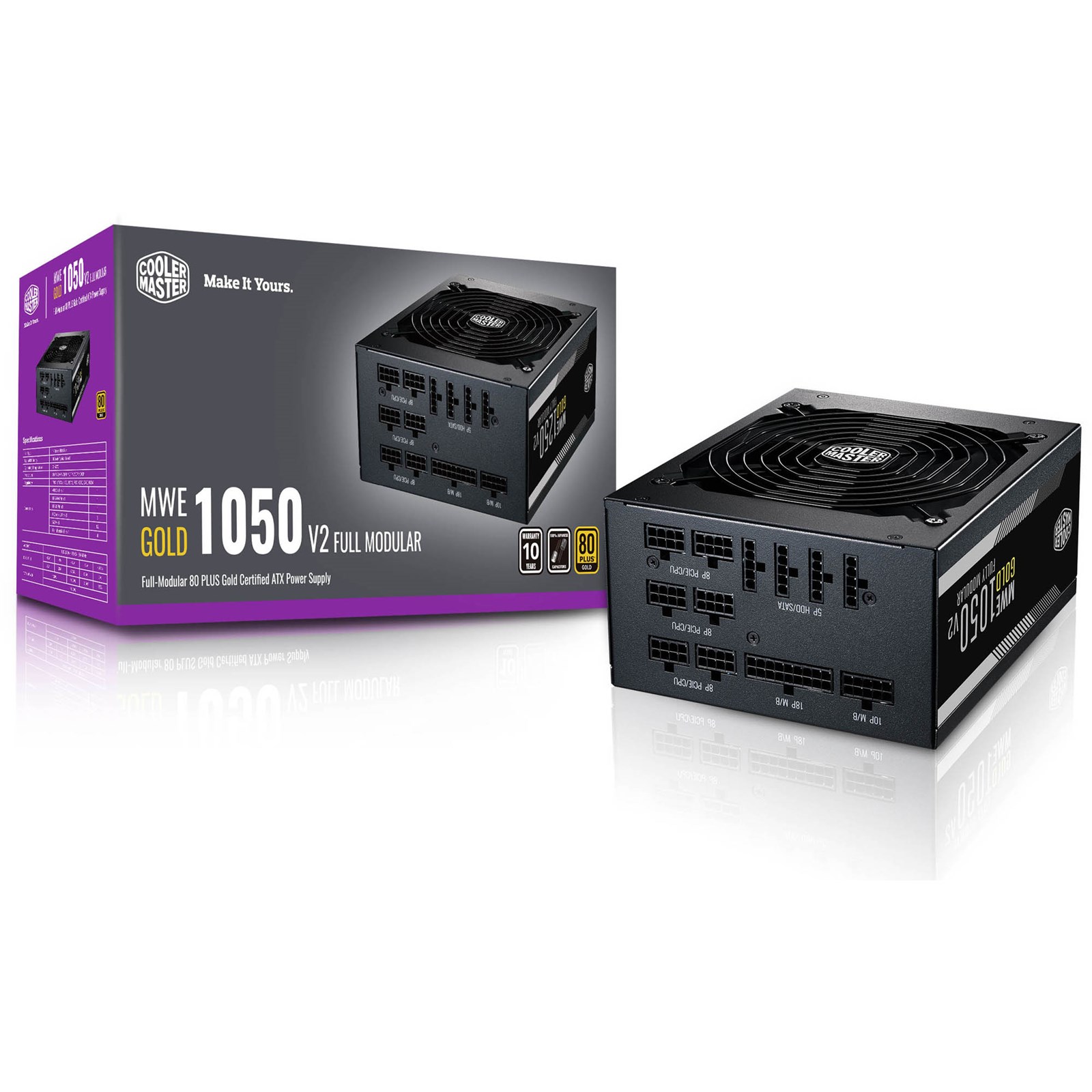 Cooler Master MWE Gold V2 1050W Modular Power Supply 80 Plus Gold
