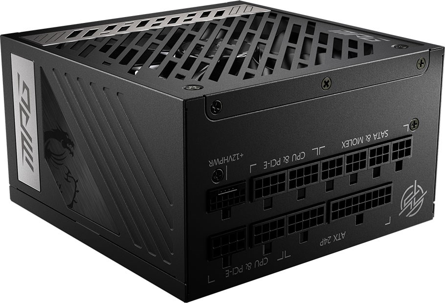 850W MSI MPG A850G PCIe5 Modular 80 Plus Gold PSU - MPG