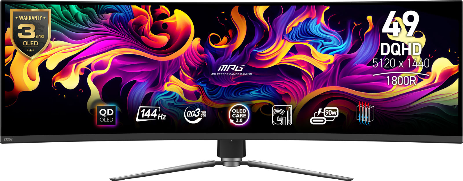 MSI MPG 491CQP QD-OLED 49 inch DQHD 144Hz QD-OLED Curved