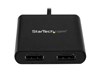 StarTech.com USB-C to HDMI 2-Port MST Hub (Black)