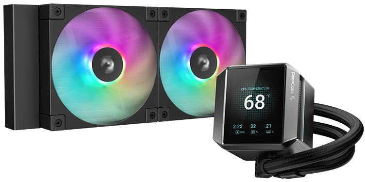 Deepcool Black Mystique 240 Argb 240Mm Aio Liquid Cpu Cooler In