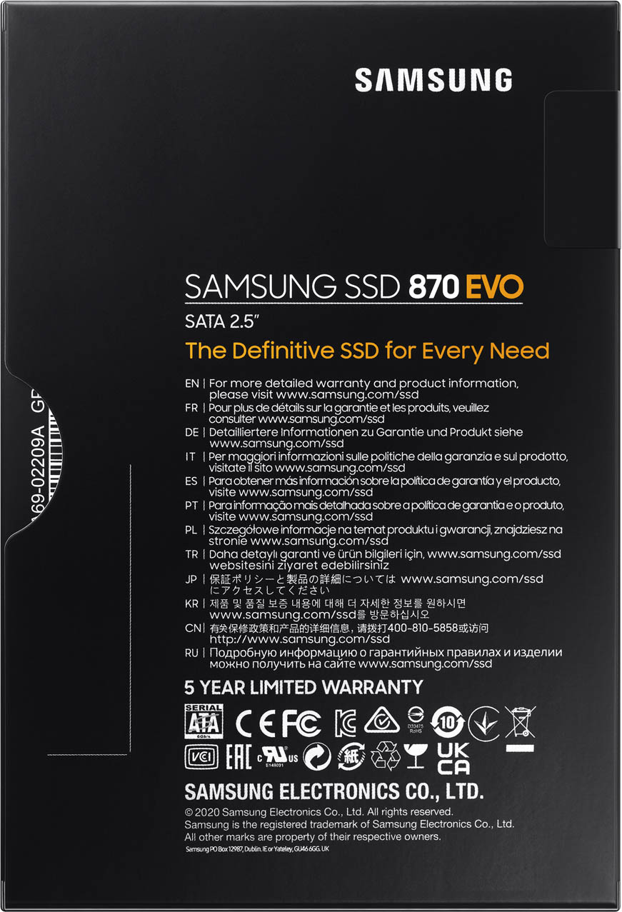 Samsung 500GB 870 EVO Internal SSD, 2.5 inch, SATA III - CCL Computers