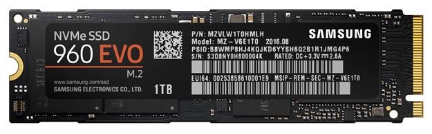 Samsung 960 EVO M.2-2280 1TB PCI Express 3.0 x4 NVMe Solid State Drive