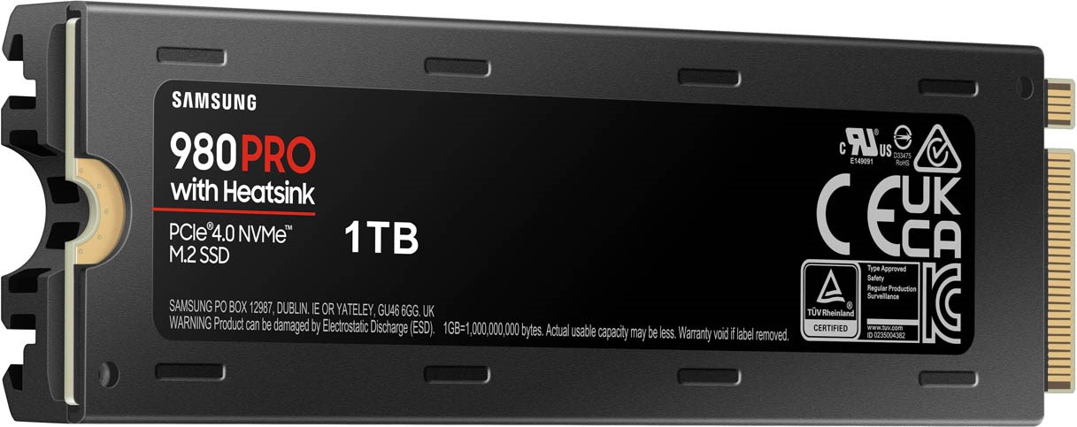 内蔵型SSD Samsung 980 PRO 1TB with Heatsink Samsung 980 PRO Heatsink 1TB Internal SSD PCIe Gen 4 x4 NVMe