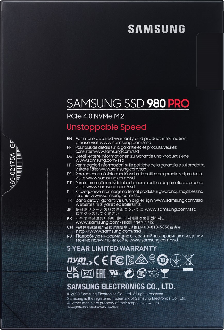 Samsung 980 Pro Samsung Evo 860 Firmware 1TB Samsung 980 PRO PCIe