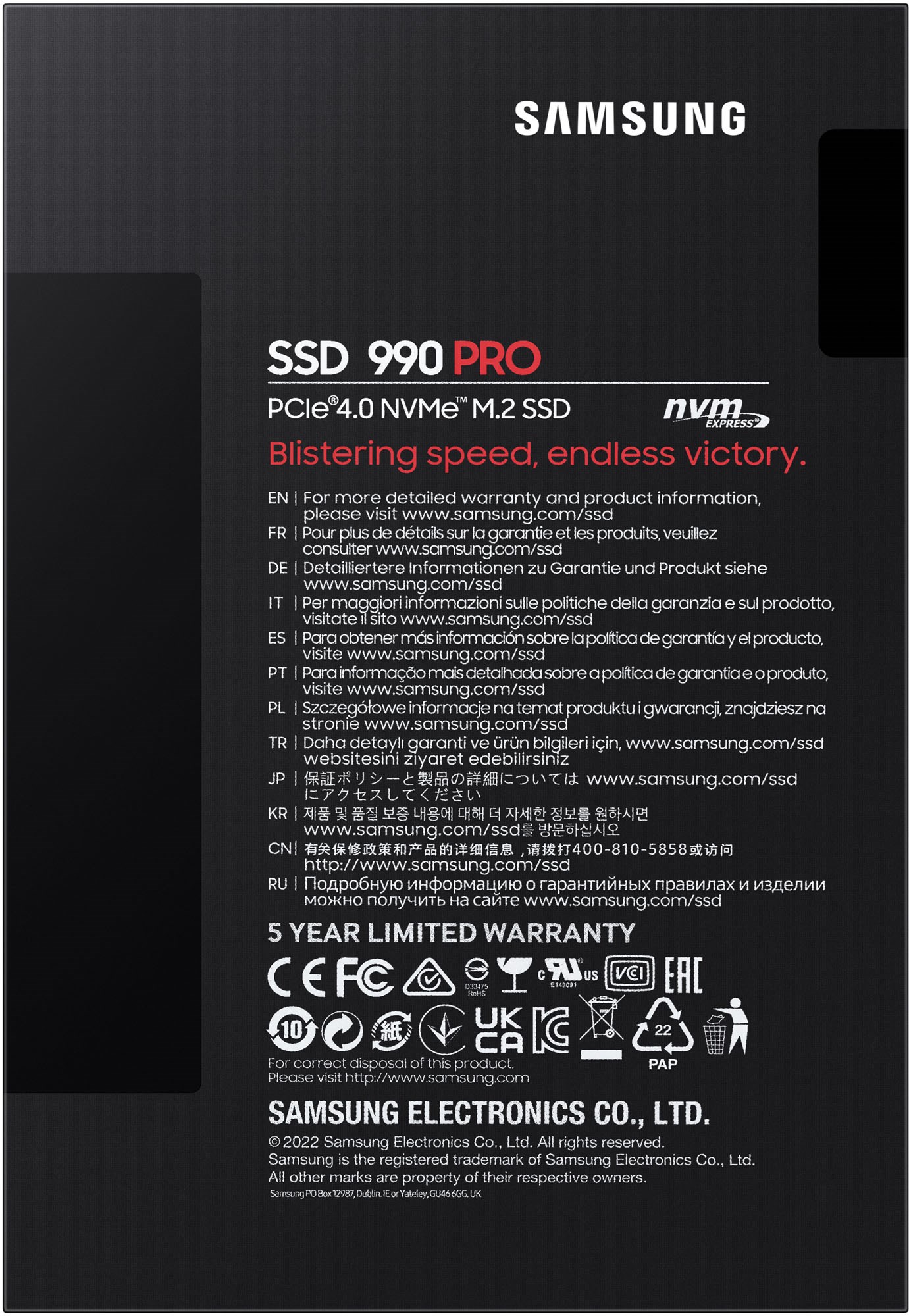 2TB Samsung 990 PRO M.2-2280 PCIe 4.0 x4 NVMe SSD - MZ-V9P2T0BW | CCL 2TB Samsung 990 PRO M.2-2280 PCIe 4.0 x4 NVMe SSD - MZ-V9P2T0BW | CCL