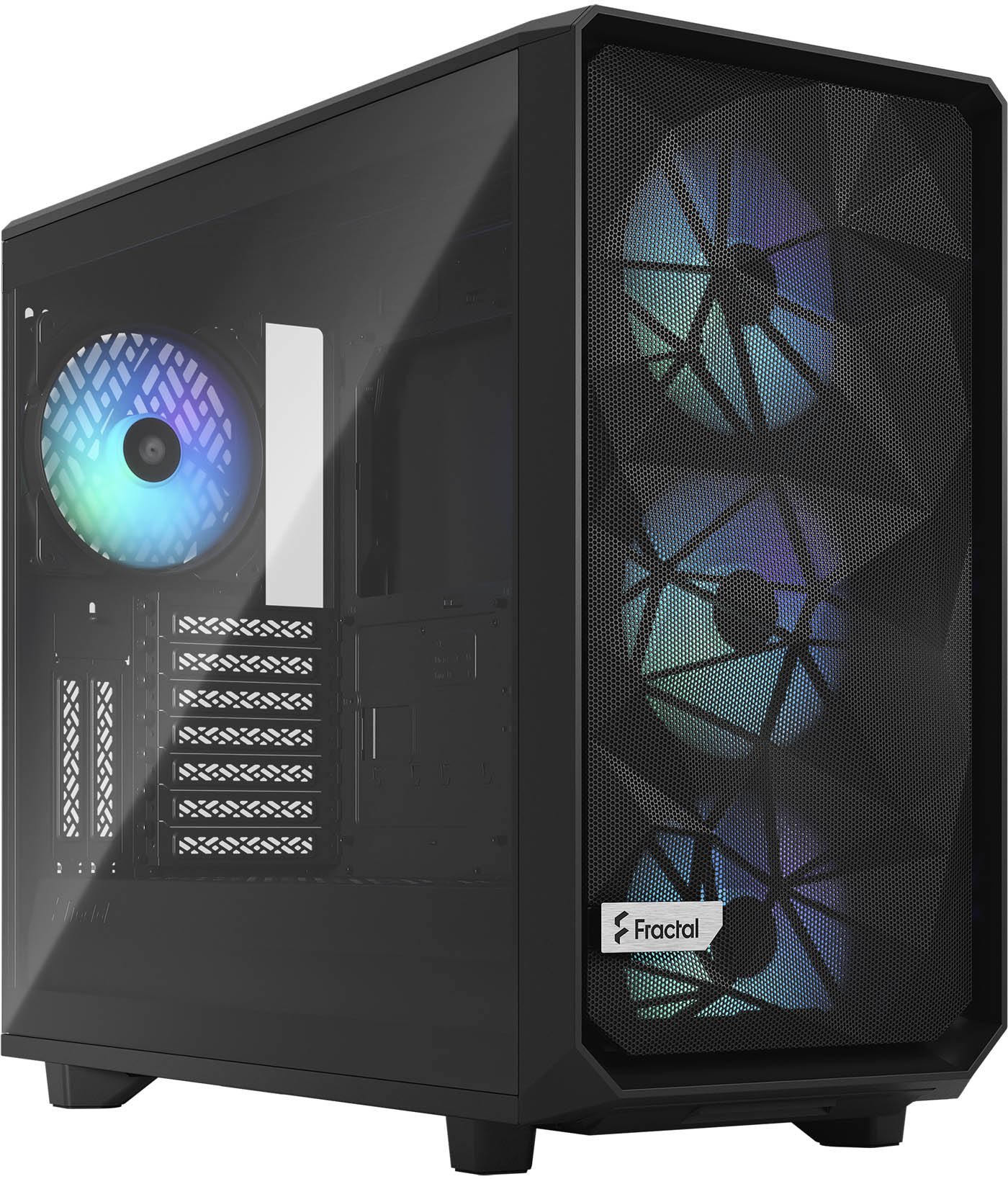 Fractal Black Meshify Rgb Mid Tower Gaming Case Size 2