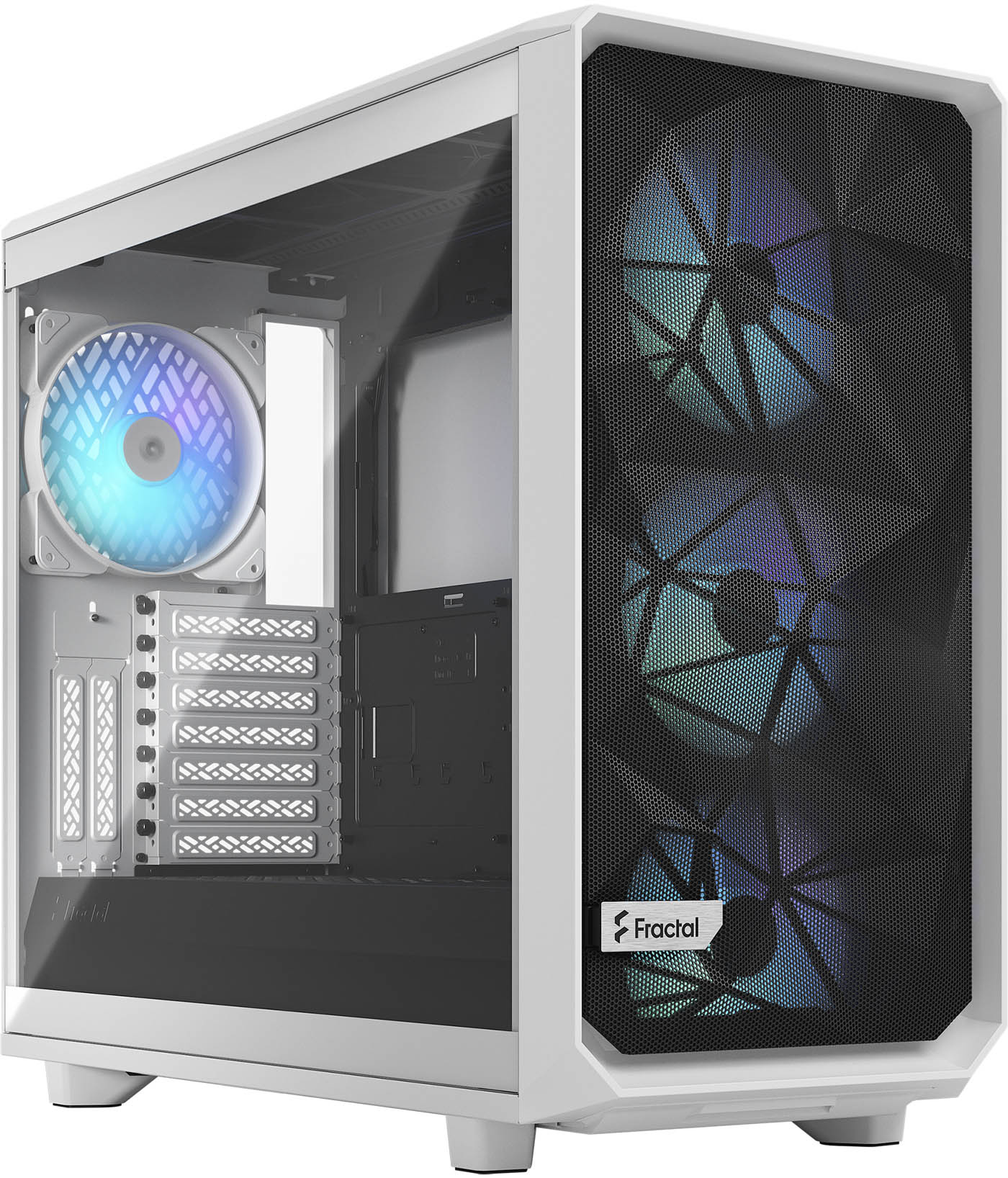Fractal White Meshify Rgb Mid Tower Gaming Case Size 2