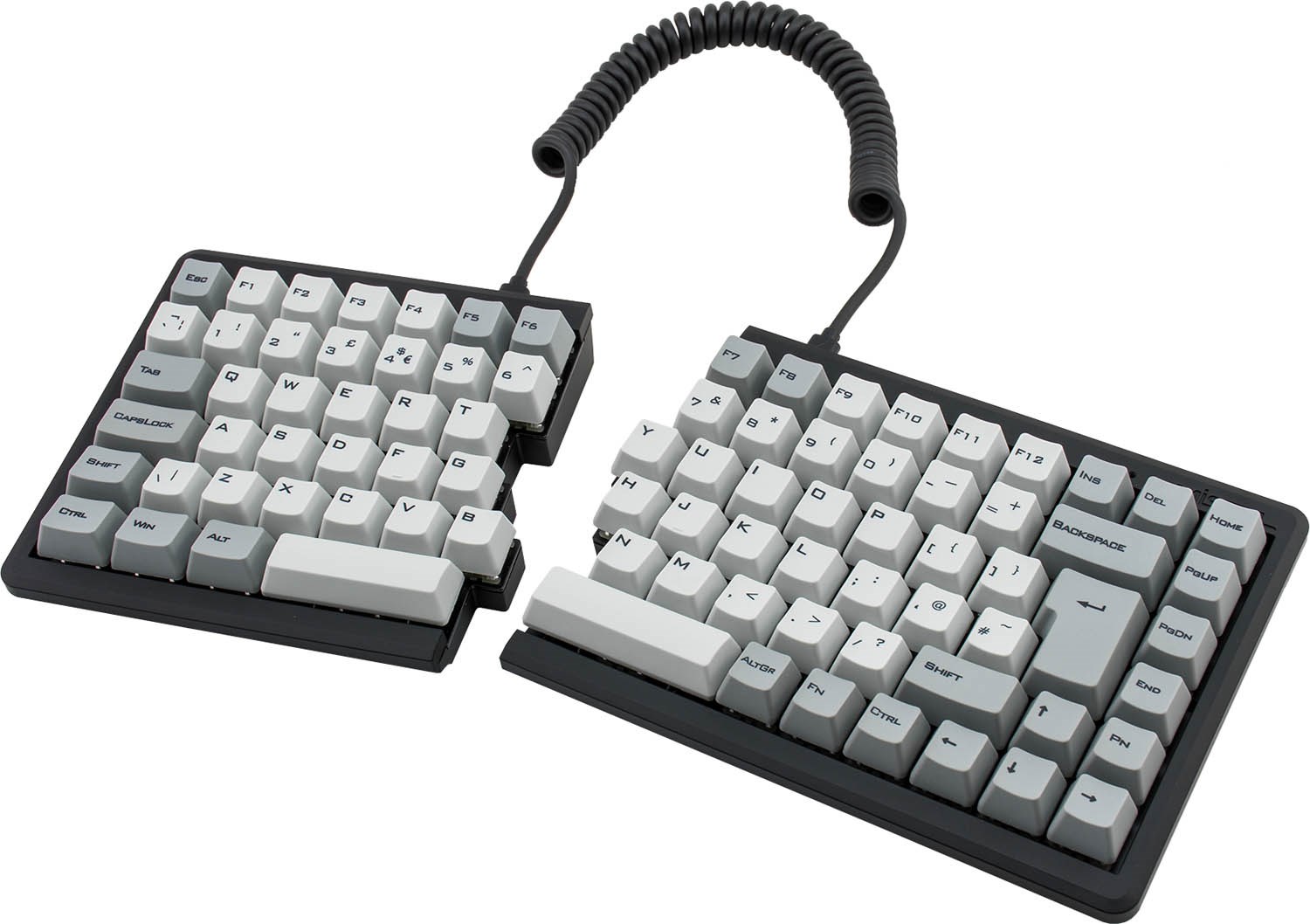 Mistel Barocco MD770 RGB Split Keyboard, Black, USB, RGB Backlit ...