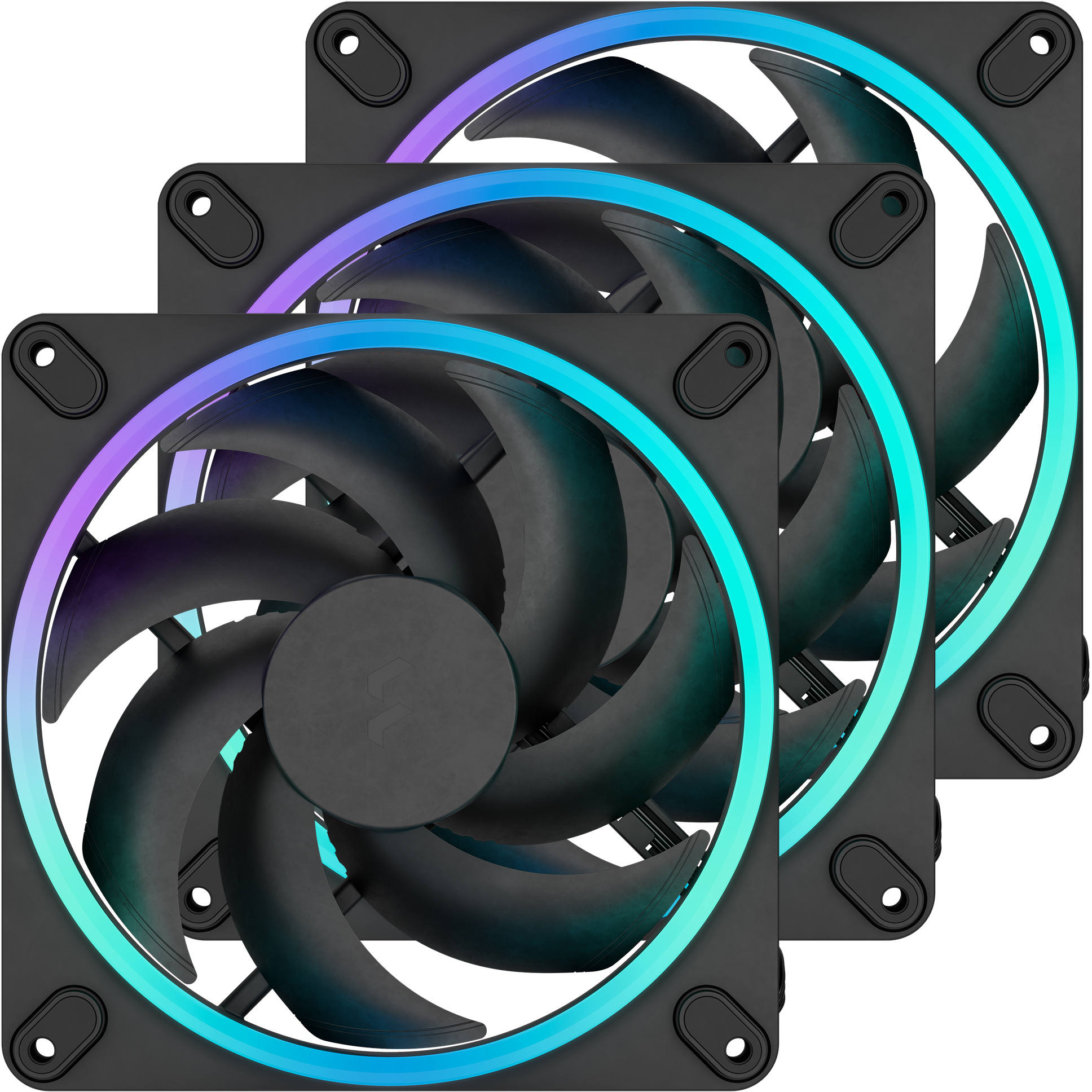 Photos - Computer Cooling Fractal Design Fractal Momentum 14 RGB 140mm PWM Triple Case Fan Pack in Black FD-F-MR1-1403