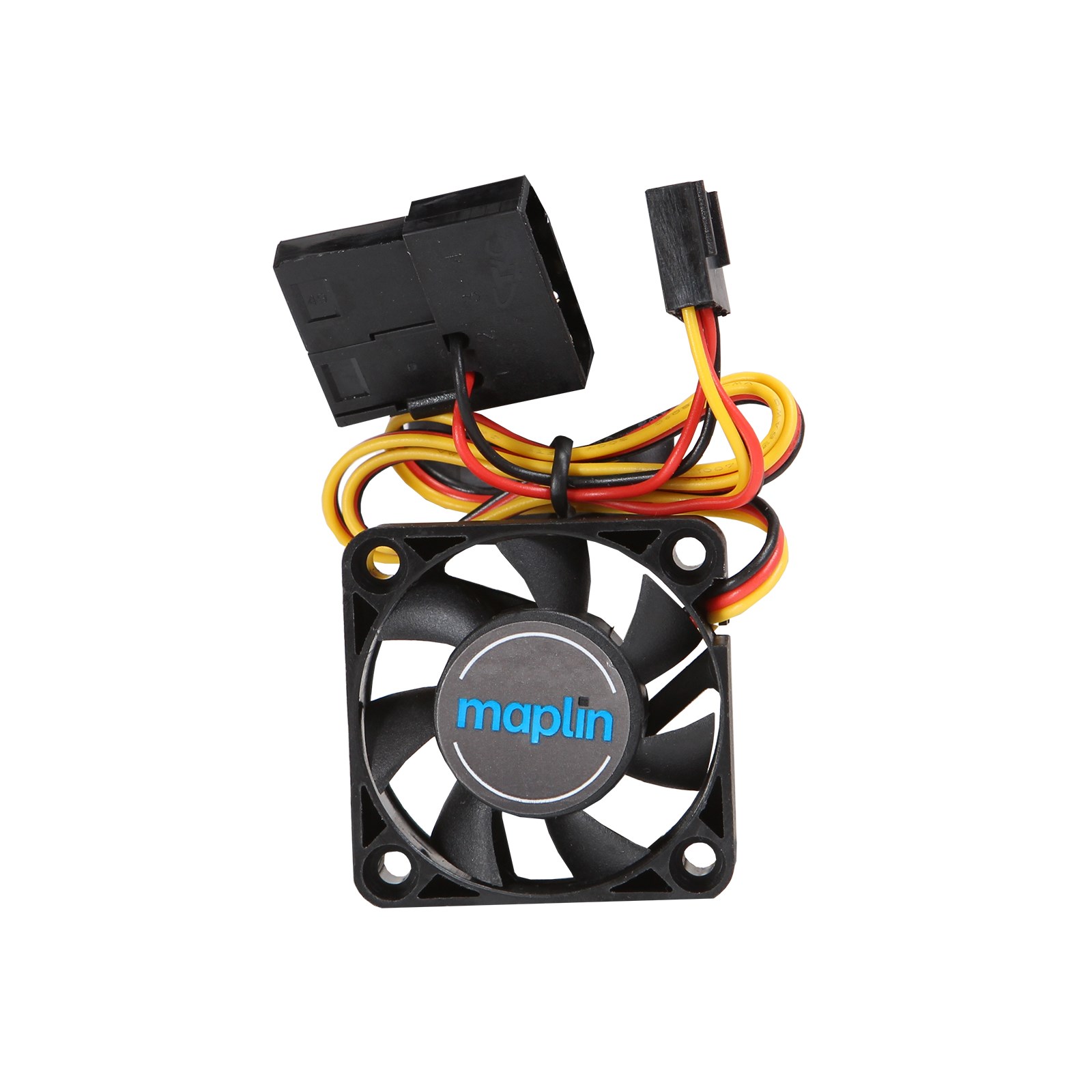 Maplin 40mm Black Chassis Fan with 3Pin+4Pin MaleFemale Connector