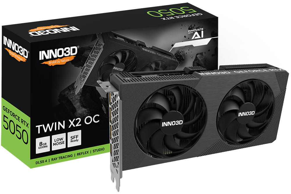 INNO3D GeForce RTX 5050 Twin X2 OC 8GB GDDR6 Graphics Card