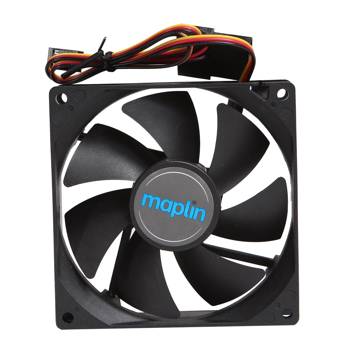 Maplin 92mm Black Chassis Fan with 3Pin+4Pin MaleFemale Connector
