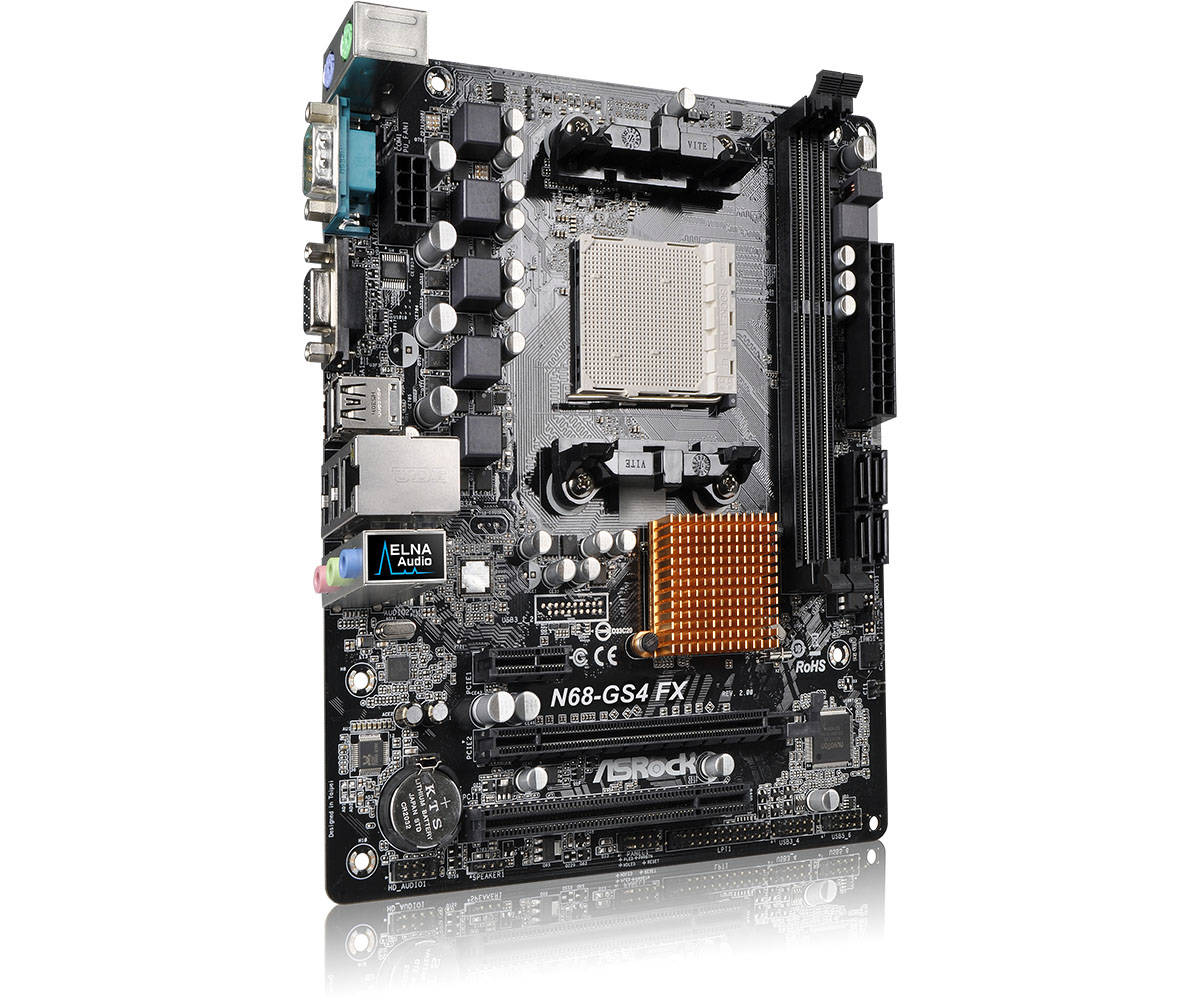 ASRock N68 GS4 FX R2 0 AMD Socket AM3 Motherboard N68 GS4 FX R2 0 