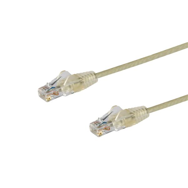 StarTech.com Cat6 Ethernet Cable 4 Core, Grey, 2.5 m, Unshielded Unscreened, Snagless, Low Smoke Zero Halogen