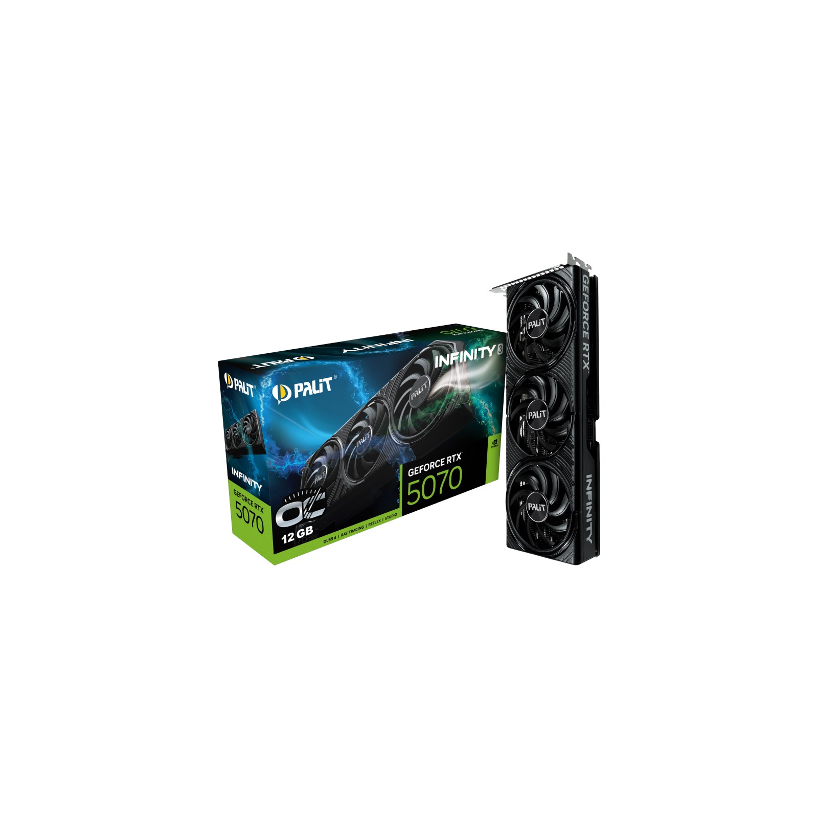 Palit GeForce RTX 5070 Infinity 3 OC 12GB GPU - NE75070S19K9 Palit GeForce RTX 5070 Infinity 3 OC 12GB GPU - NE75070S19K9