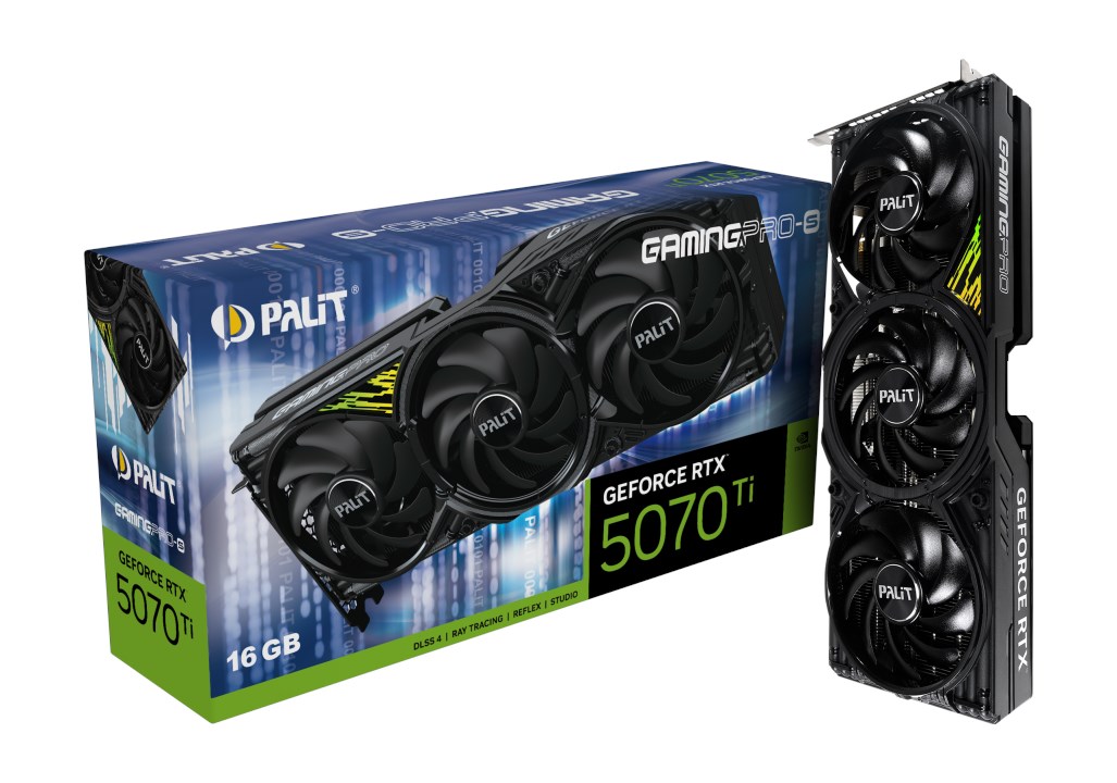 Palit GeForce RTX 5070 Ti GamingPro-S 16GB GPU - NE7507T019T2